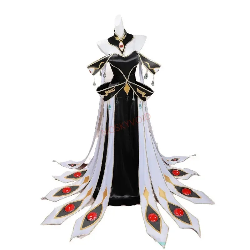 

Code Geass CC Cosplay Costume Anime Lelouch Of The Rebellion Queen C.C. Full Dress Halloween Carnival Party Women Evening Dress