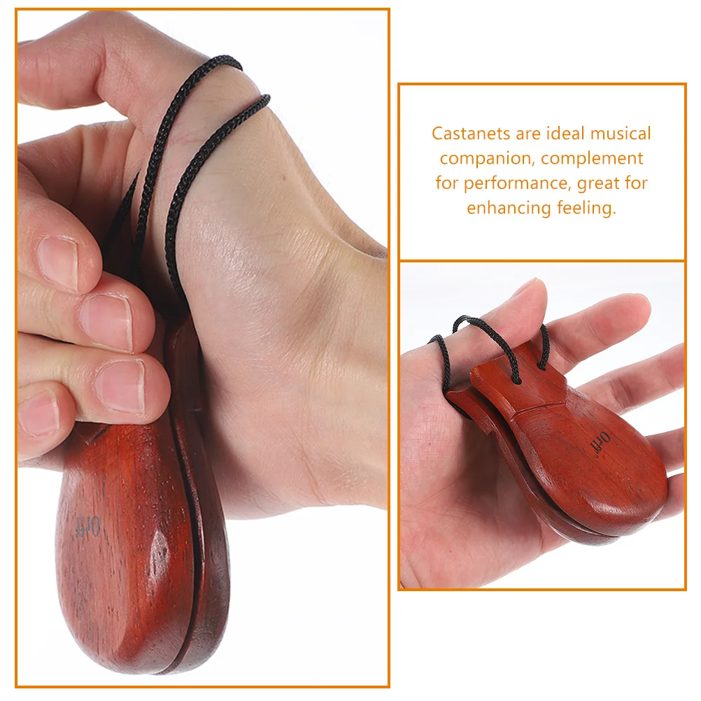 

2 Pcs Castanets Percussion Instrument Music Instruments Musical for Adults Professional