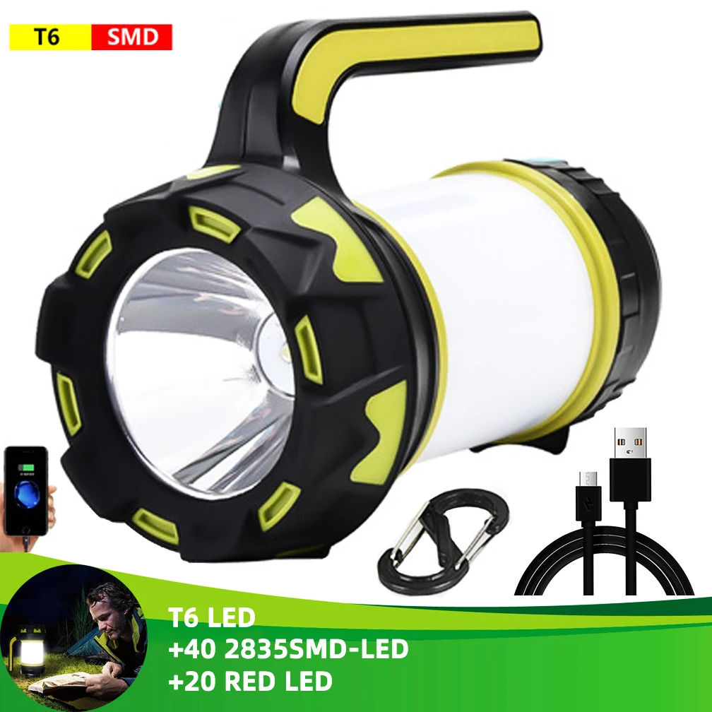 ZK30 Camping Lantern Rechargeable Flashlight Power Bank 6 Modes IPX4 Waterproof Led Lantern Hiking Outdoor Recreations