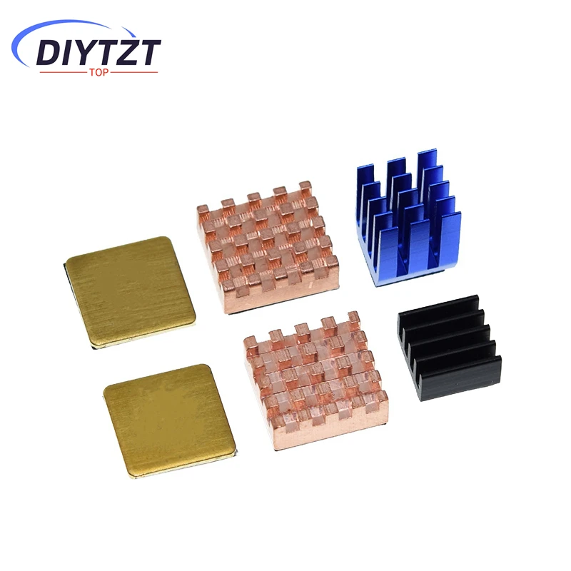 DIYTZT For Raspberry Pi 3 4 B Heatsink Copper Aluminum Heatsink Radiator Cooler Kit For Raspberry Pi 3B+ Plus 2 4 4B Heat Sink