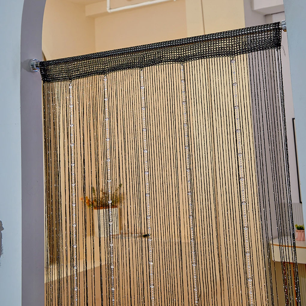 정교한 크리스탈 비즈 도어 커튼 우아한 방 장식 색이 바래지 않는 웨딩 도어 커튼 화이트 1*2m