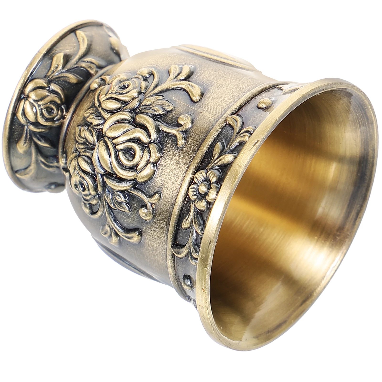 

Imitation Ancient Metal Liquor Cup Wine Holder Vintage Drinking Mug Tea Container Smooth Retro Beer Mug Beverage Holder