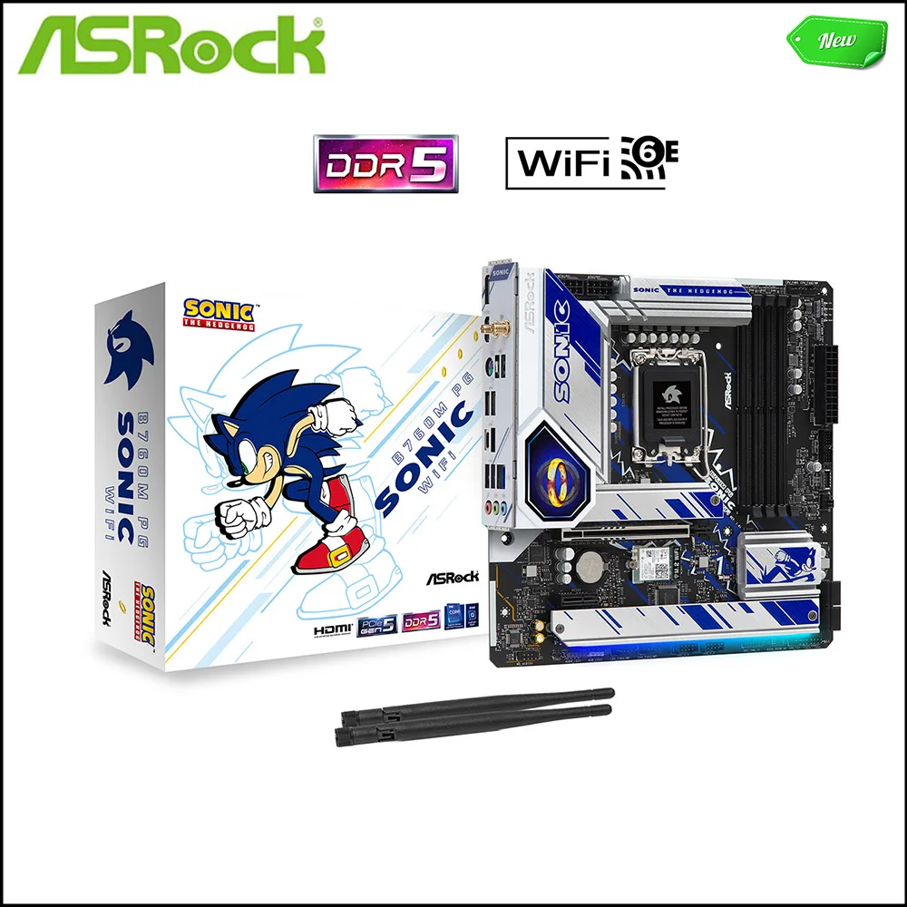 

Новинка для ASROCK B760M PG SONIC WiFi Материнские платы LGA 1700 DDR5 128 ГБ Φ для Intel B760 десктопная материнская плата M.2 NVME SATA III