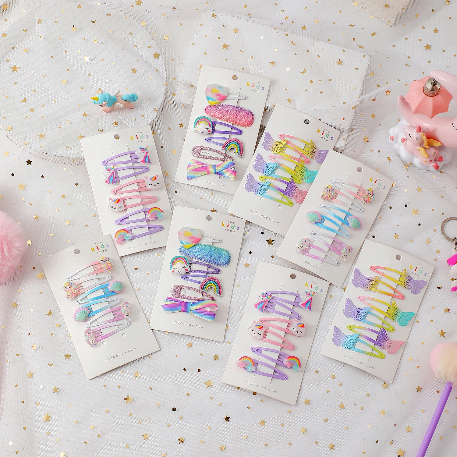 6 шт./комплект, заколки для волос в виде единорога 6 шт./комплект, заколки для волос в виде единорога