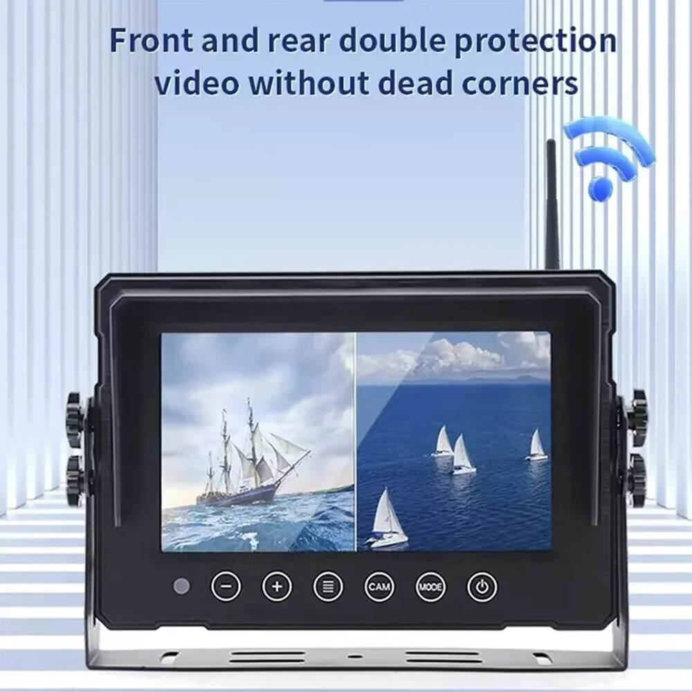 iPoster Wireless 7''Monitor 1080P FrontView HD Camera Magnetic Base Power Waterproof IP69K Night Vision For Forklift