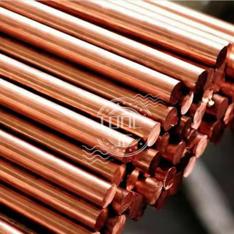 L/500mm Pure Copper Bar - Solid Round Thin Rod Dia 11-30mm Red Copper Electrode Rod