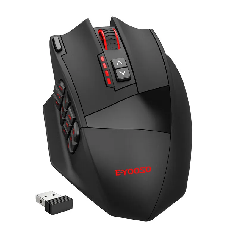 Imagem -05 - Dpi Ajustável 12 Botões Configurações com Fio 2.4g Mouse de Modo Duplo Rgb Backlight Gamer para Computador Portátil Esports Jogos 16000