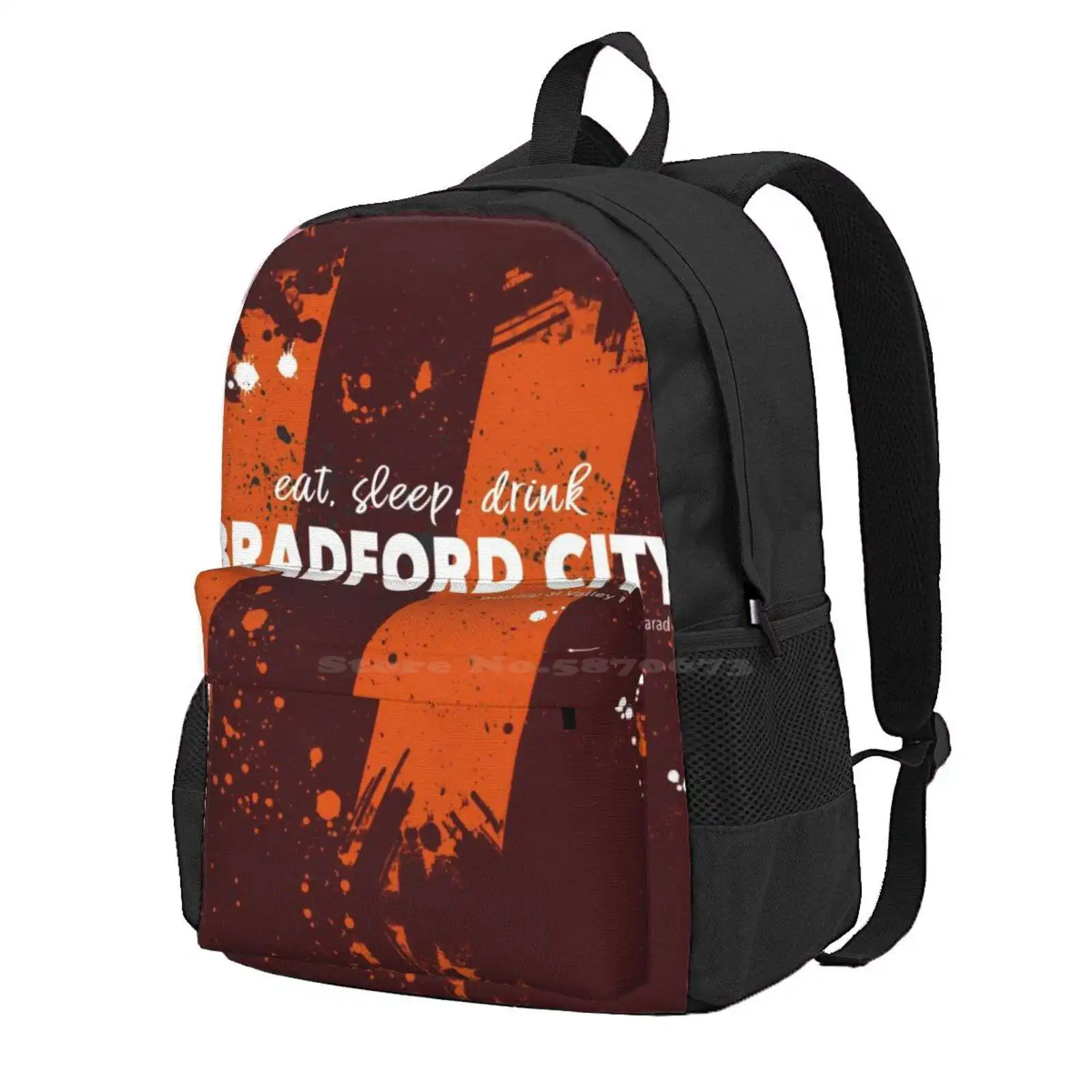 Bradford City Splash Design - The Bantams - Bradford City Fan Facebook Page Hot Sale Schoolbag Backpack Fashion Bags The