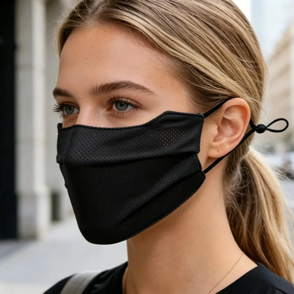 

Breathable Ice Silk UV Face Mask, Washable Reusable Sun Protection Cover for Motorcycle Running Outdoor Riding