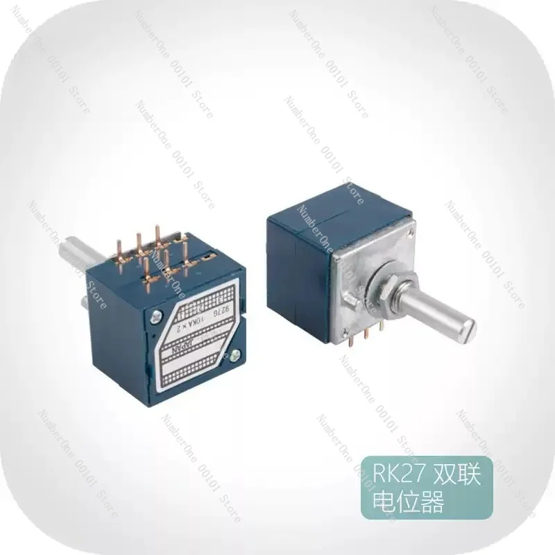 Potentiometer RK27 5KA 10KA 20KA 50KA 100KA 250KA 500KA Volume Adjustment Knob Circular Handle 25mm 6-Pin