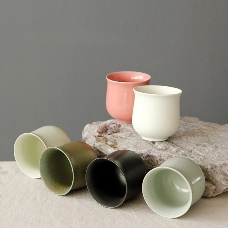 Vintage große Steinzeug-Teetasse, Ofen, Wechselglasur, persönliche Master-Tasse für Gongfu-Tee, Heimgebrauch, handgefertigtes Keramik-Trinkgeschenk