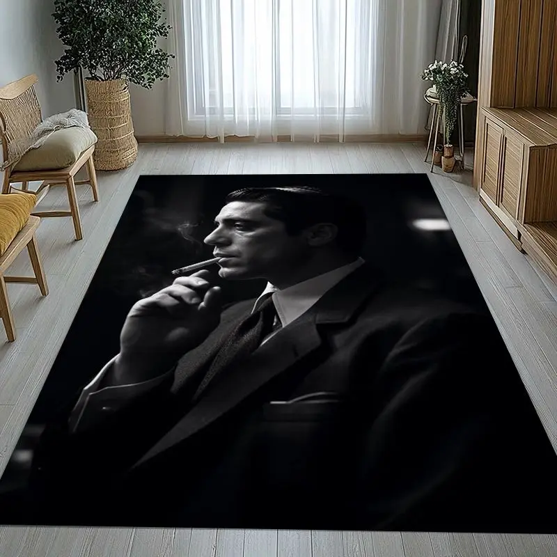 Vintage Movie The Godfather Vito Corleone Soft Non-Slip Area Rug for Living Room,Bedroom Playroom Carpet Mat for Sofa,Home Decor
