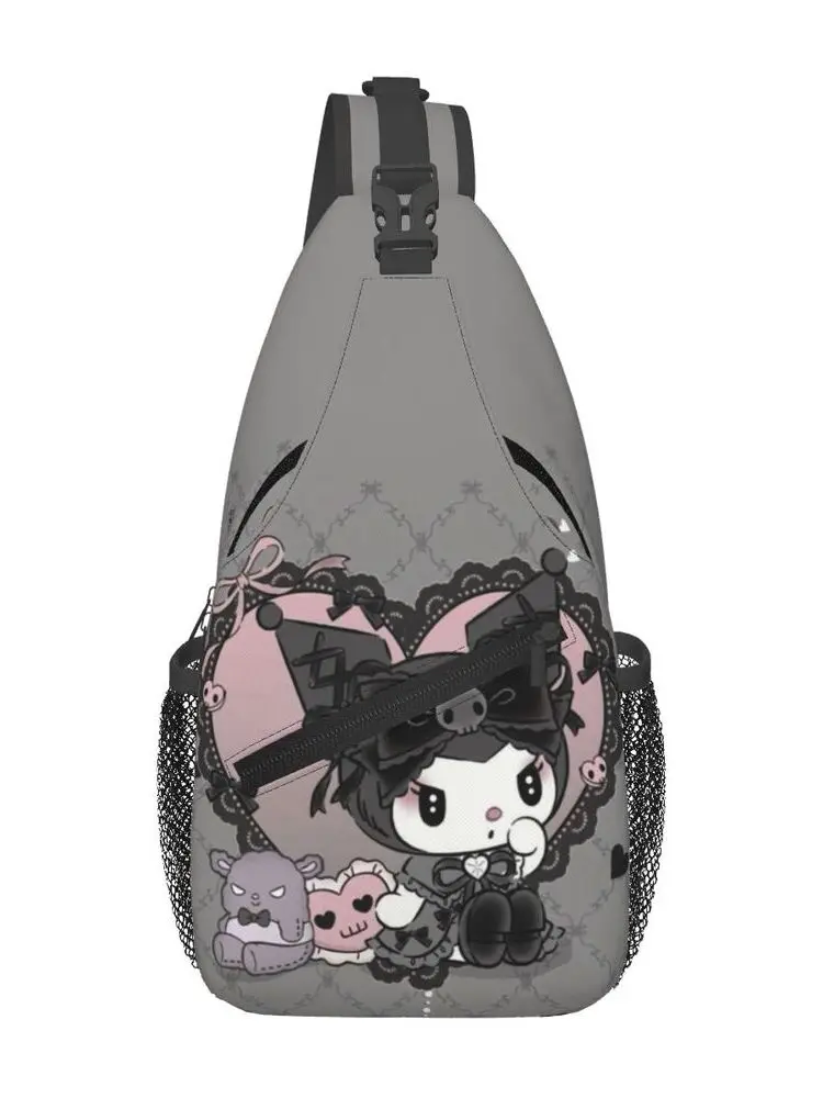 AliExpress MINISO Custom Kuromi Hot Animes Cartoon Shoulder Crossbody Chest Backpack For Cycling Shoulder Chest Bags Sling Bag Shoulder Backpack