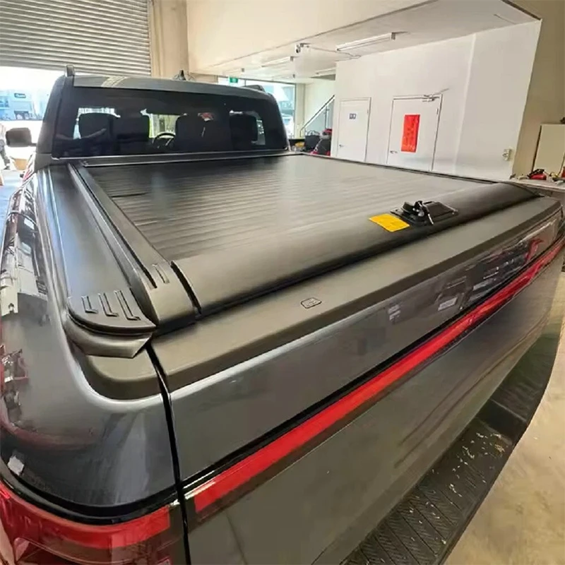Off Road Retractable Aluminum Roller Shutter Roll Up Tonneau Cover Universal Pickup Truck, Waterproof Truck Bed Accessories