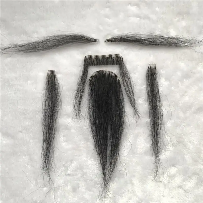 Comical Old Man Facial Wig Fake Beard Simulation Performance Props Opera White Natural Looking Funny Role Costume Accessory