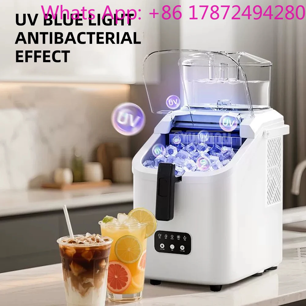 Z6-YF  Ice Maker Small Fully Automatic Solid Ice Production Home Kitchen Appliances Ice Mintler Machine White Color