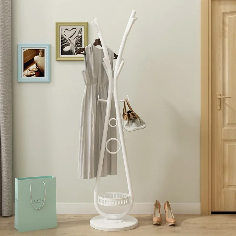 DSA home bedroom coat rack floor-to-ceiling vertical hanger simple foyer clothes storage rack creative wrought iron drying rack