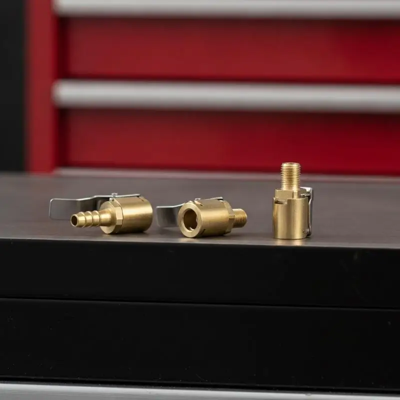 Brass Car Tire Inflation Quick Connector Leakproof Easy Operation Universal Adapter for Daily Car Maintenance Use
