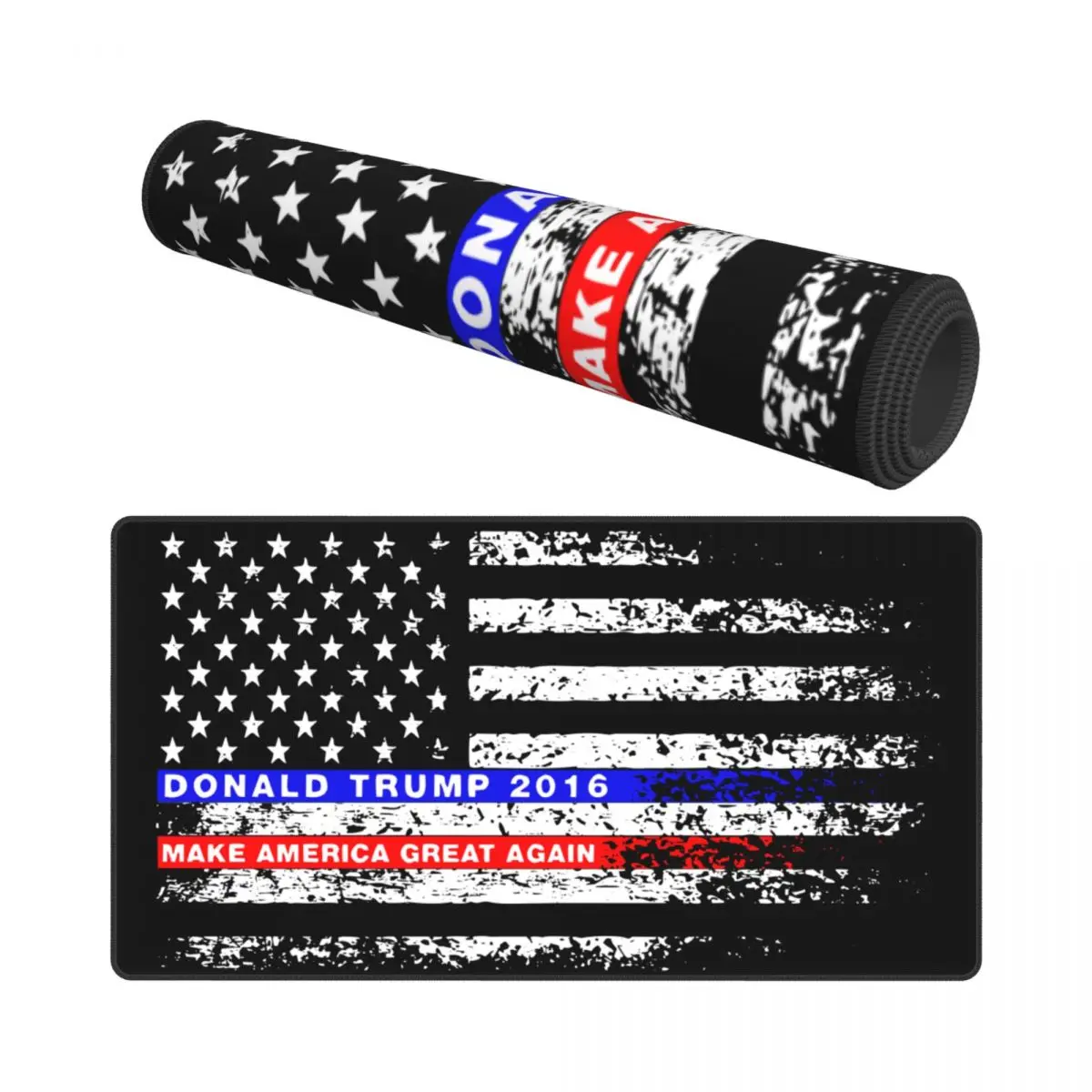 Donald Trump Make America Great Again Flag Gaming Mouse Pad PC Desk Mat Black Anti-slip Natural Rubber Mousepad for Computer