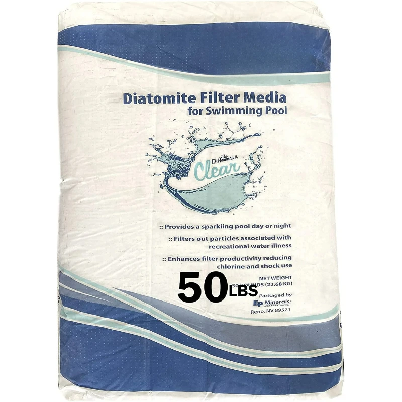 

Diatomaceous Earth DE Pool Filter Aid – Swimming Pool & Spa Filtration - 50 Lbs