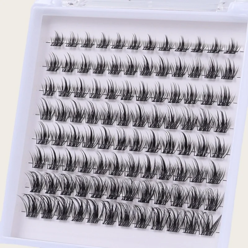 96 natural looking DIY eyelash extensions look like extended Wispy eyelashes. Fluffy eyelash clusters with soft (D-8-16mix)