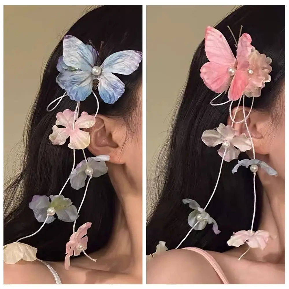 

Fashion Tassel Flower Hair Clip Side Clip Styling Hair Accessories Duckbill Clip Headwear Barrettes Girls