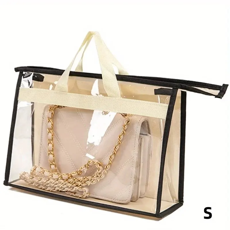 Handbag Dust Bags Clear Purse Storage Organizer For Closet, Zipper Hanging Storage Bag For Handbags