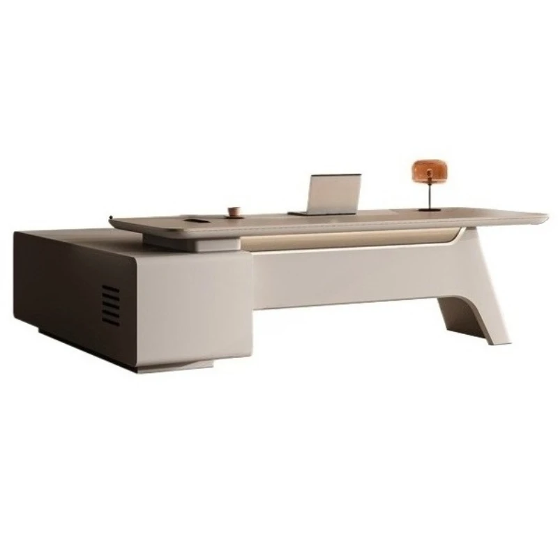 Designer European Boss Table Light Luxury Modern Reading Unique Unusual Desks High Quality Executive Cabinets Muebles Furniture