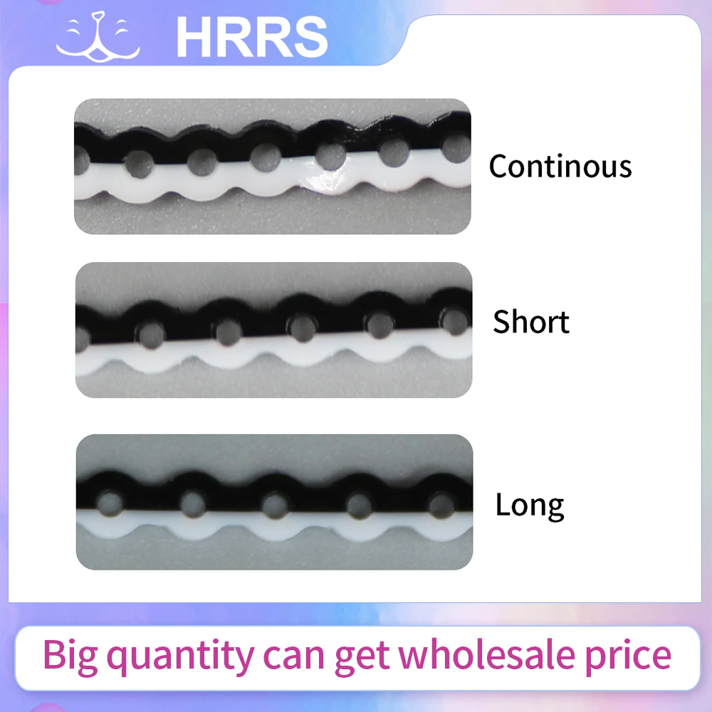 7.5feet Dental Elastic Chain Orthodontic Two-Tone Power Chain Long Short Continous Dual Color