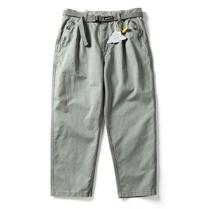 Herren-Schwerlasthose aus Baumwolle mit konischem Schnitt, geradem Bein, für Freizeit, Herbst, Outdoor, Wandern, Camping, dicke, lockere, lange Arbeitshose – Detail 5