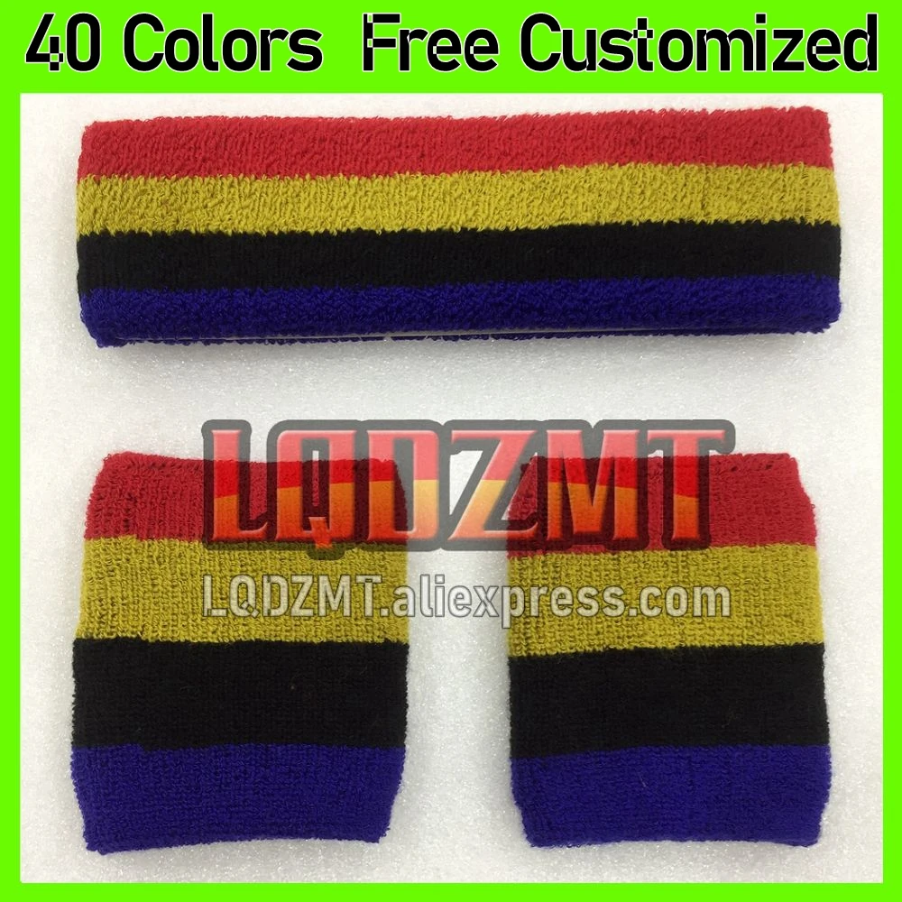 Custom Mens Sports Headband Sweatband Stretch Elastic Outdoor Sport Sweat Headband Wristbands Women Gym Running Tennis Headwrap