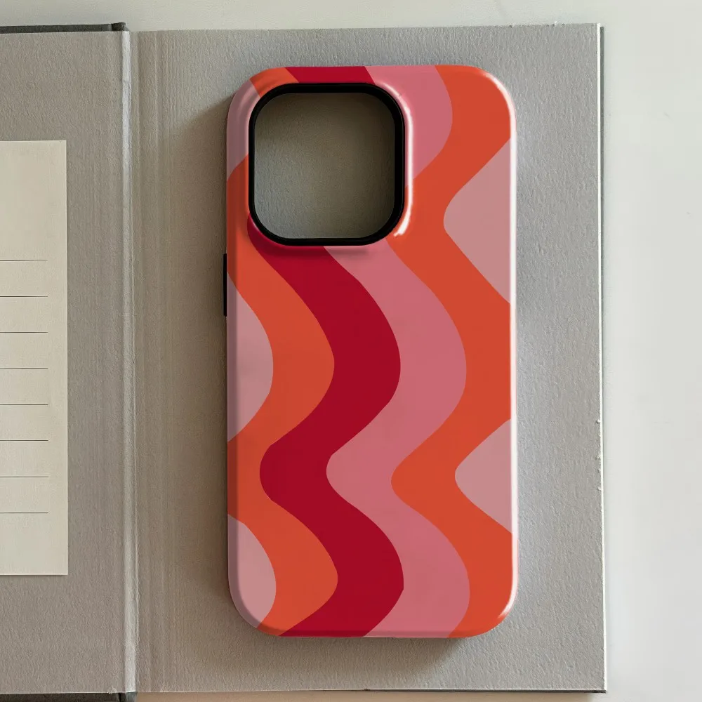Luxus Clmj BUGR Mode Vintage große Sterne Handyhülle für iPhone 17 16e 16 15 14 13 12 11 Air Pro Max Plus Doppelschicht-Abdeckung