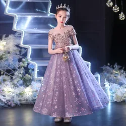 Formal Party Dress for Girls Size 4 To 6 8 12 Year Kids Ball Gowns Princess Prom Evening Dresses Long Luxury 2023 Birthday Party