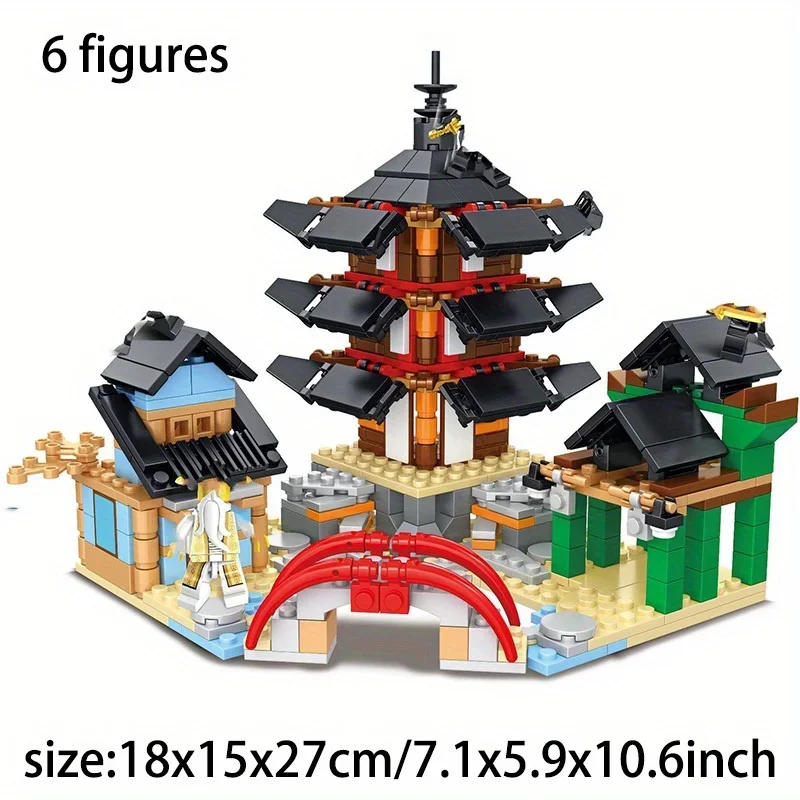 Technical Ninja city Sets airjitzu Temple DIY Building Block birthday gifts Toys for Children