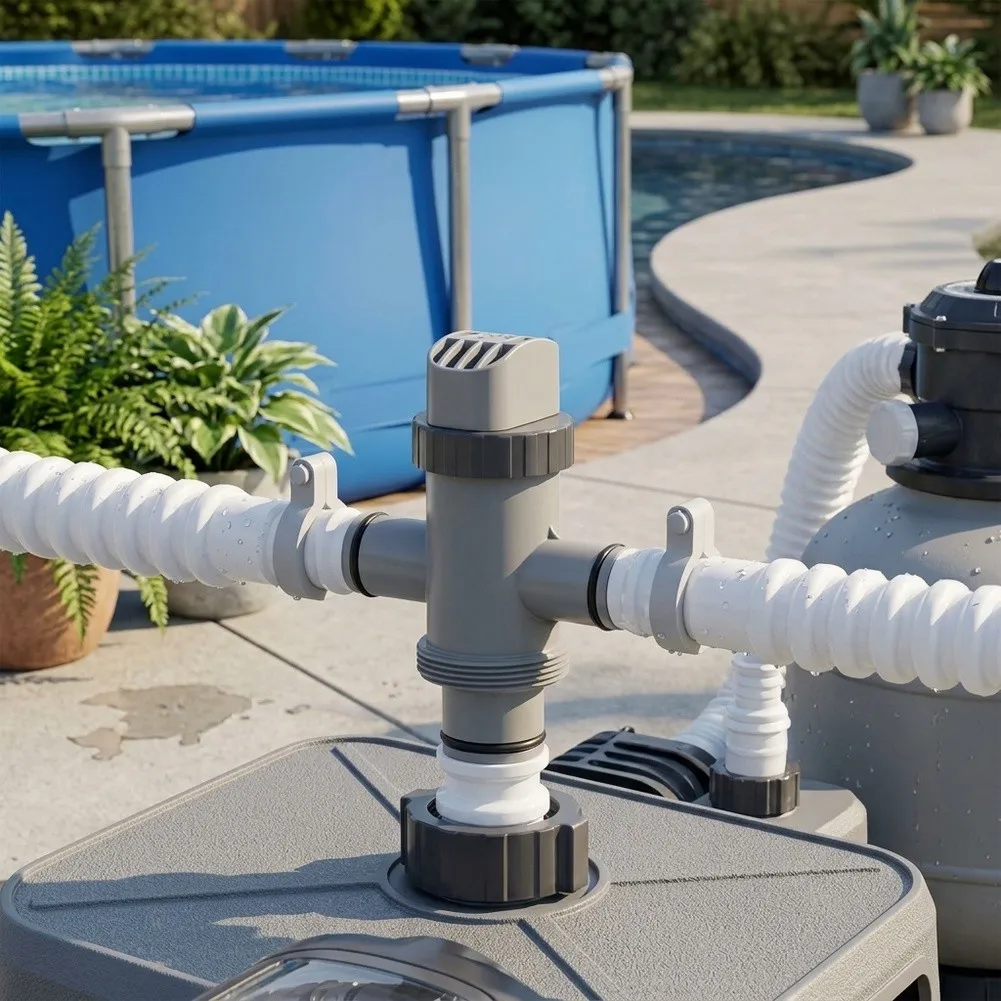 1PC Grey Plastic Dual-Separation Hose Plunger Valve For SHAPON For Intex Pool Parts Replacement Swimming Pool Fitting Connector
