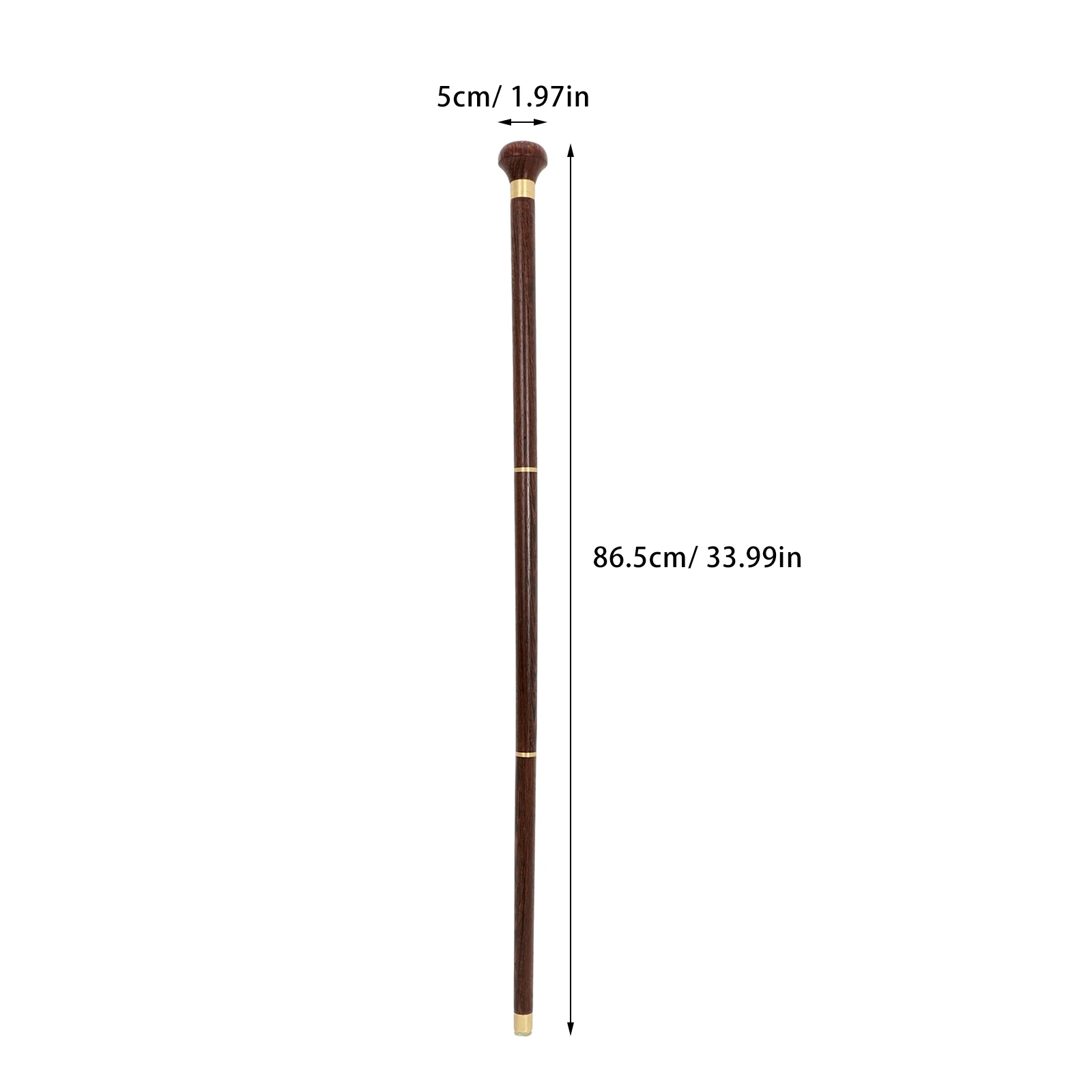 1pc Wooden Walking Stick Trekking Poles Anti-slip Walking Stick Wood Canes For Elder Walking -section Stick
