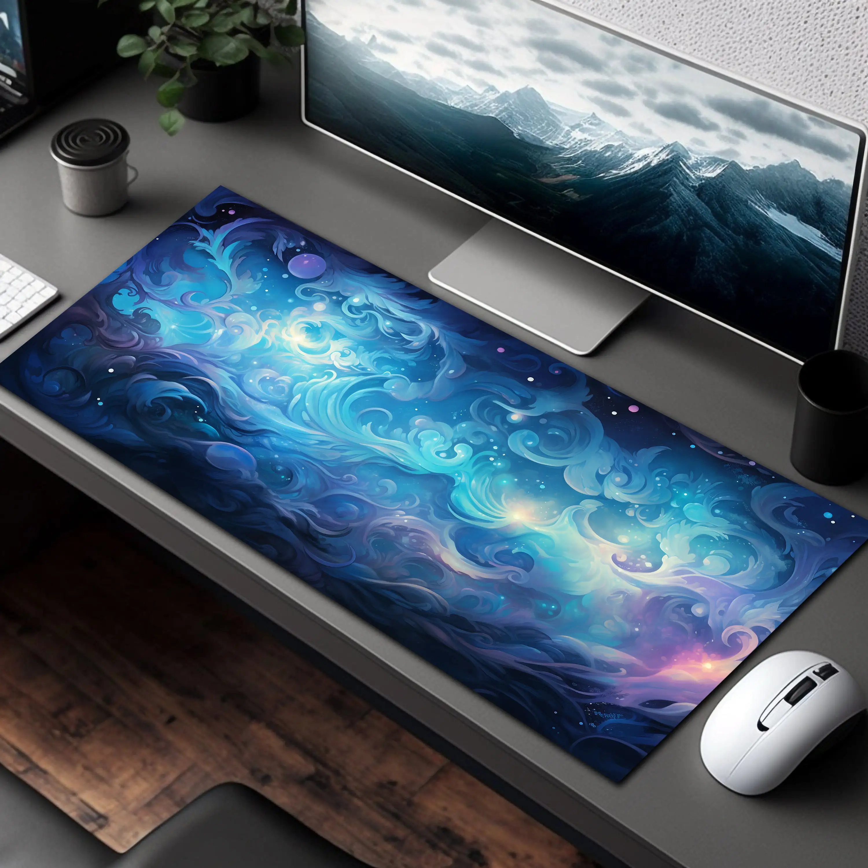 Dreamy Light Blue Desktop Decoration,beautiful Natural Desktop Decoration,teacher Gift, Gaming Mousepad,perfect Gift for Friends