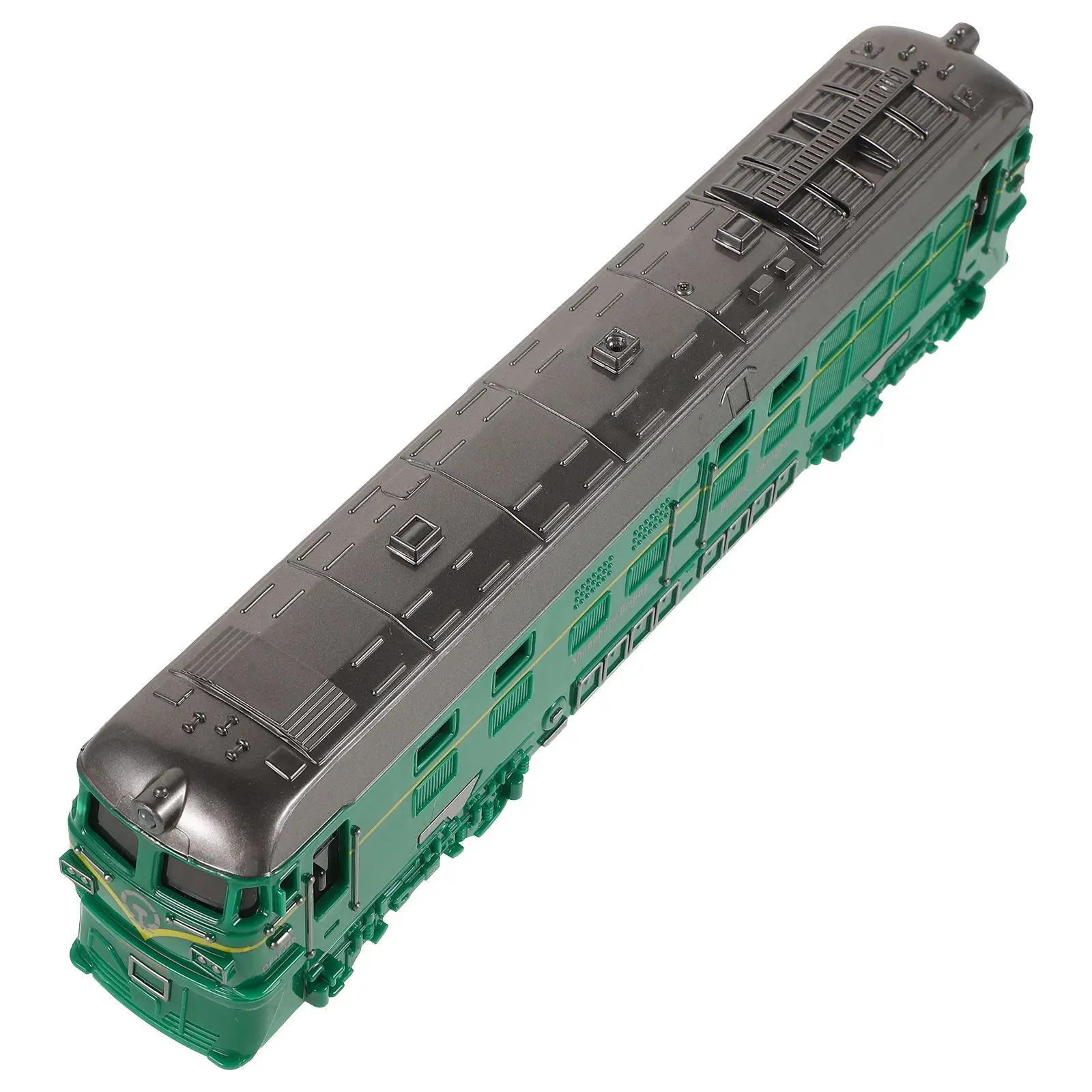 

Retro Green Train Model Mini Inertia Toy Kids Plastic Realistic Shape Cartoon Brain Development Christmas Gift Non