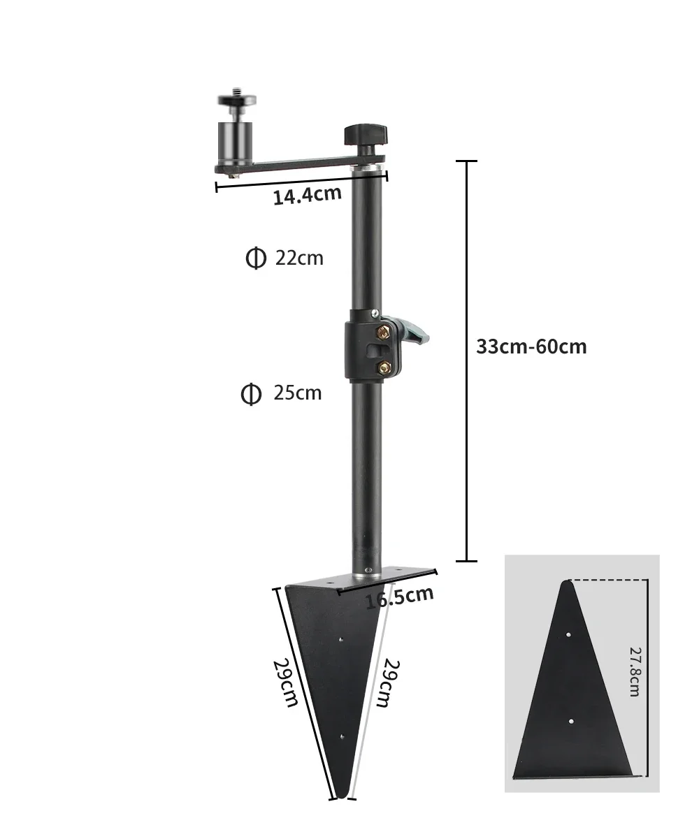 

FF-H218 360 Degree PTZ Rotation Projector Stand Holder Tripod Light Clamp Desk with 1/4" Fixture For Ring Light DSLR Camera