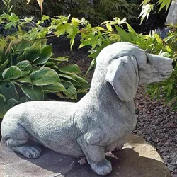 Dog Statue Outdoor Garden Resin Decor Dachshund French Bulldog Sculpture For Home Decoration Yard Ornament Puppy Figurines