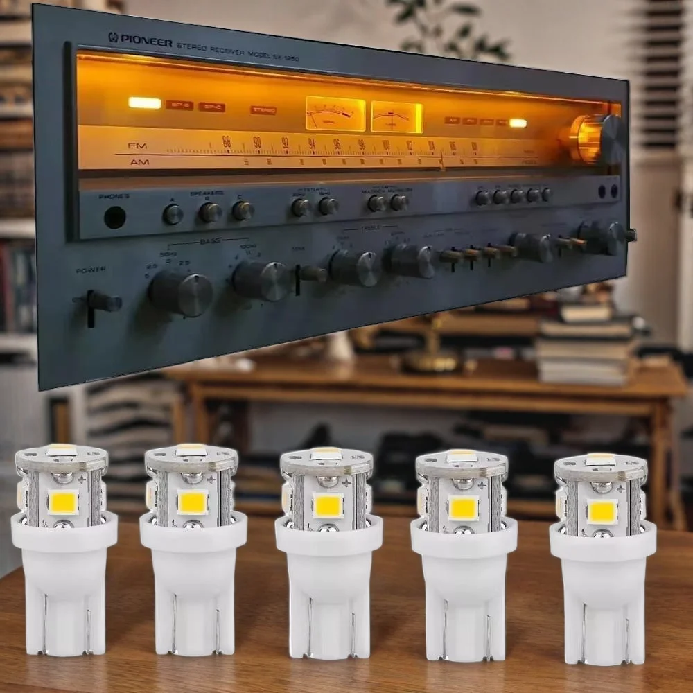 Tecolampe 10 New AC8V T10 Led Warm White Wedge Lamps For Pioneer