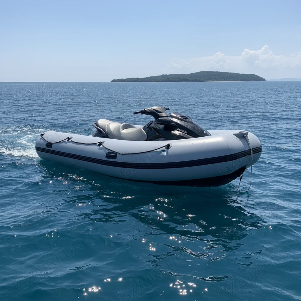 Bote Jet Ski Inflable Motorizado, Combina una Moto Acuática con un Bote Inflable, Extensión Inflable para Moto Acuática
