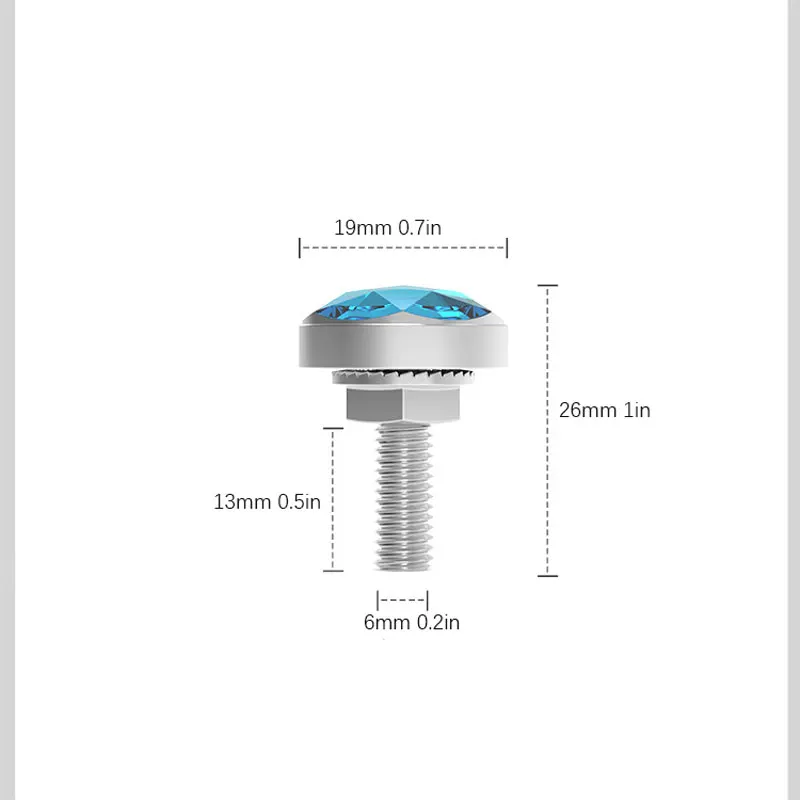تعديل غطاء المسمار لقطع غيار الدراجات النارية مناسب للسكوتر الكهربائي والسكوتر ولوحة الترخيص المزخرفة برغي M6 العالمي #2