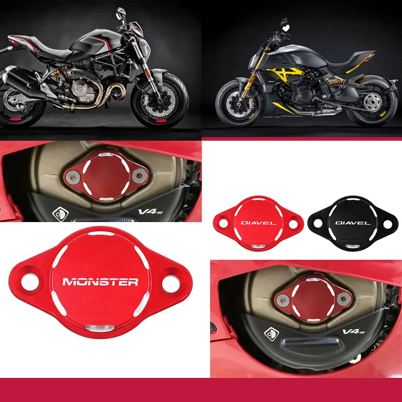 For DUCATI MONSTER 696 796 821 695 1100/S/EVO 1200/S DIAVEL Motorcycle Engine Decoration Cover Alternator Cover Cap