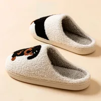 Cartoon Cute and Interesting Dachshund Dog Women Slippers Indoor Warm Comfort Lightweight Bedroom Concise Winter Cotton Shoes - Image 4