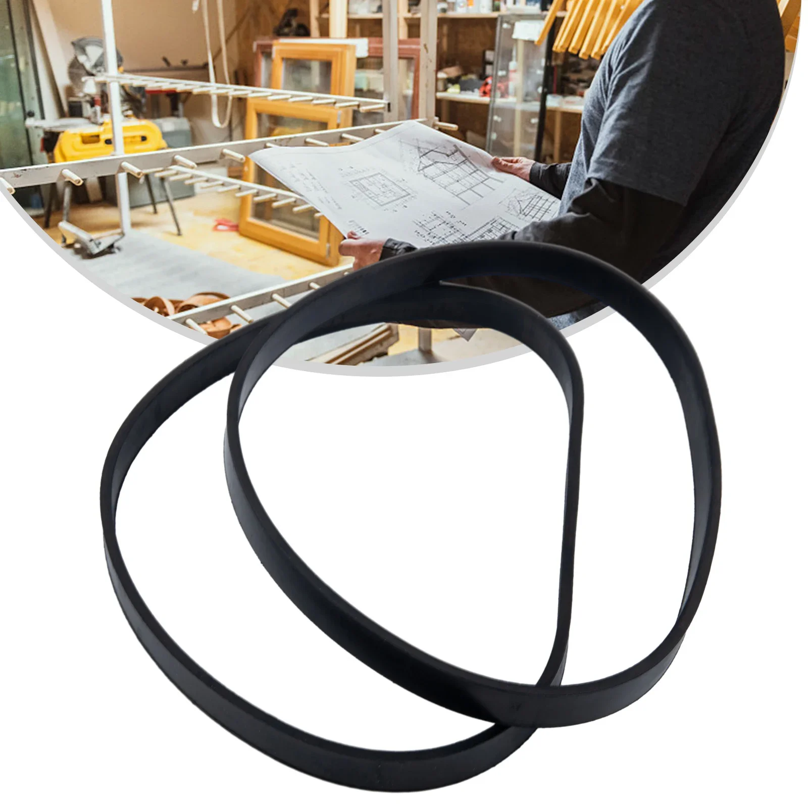 2pcs Anti Skid Rubber Ring For Woodworking Band Saw Scroll Wheel 8/9/10/12/14 Inch Replacement-Bands For Better Cutting Grip