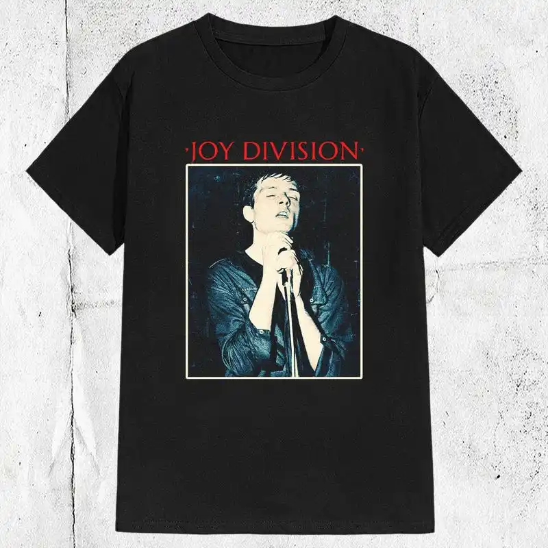 70s 80s Joy Division Band Ian Curtis T-shirt ,Graphic Short Sleeve Crew Neck Cotton T-Shirt