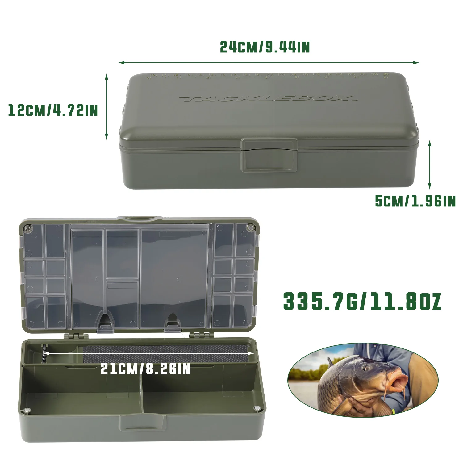 Sougayilang Accessory Storage Box Anti Drop ABS Material Double-Layer Partition Protecting Accessories from Loss