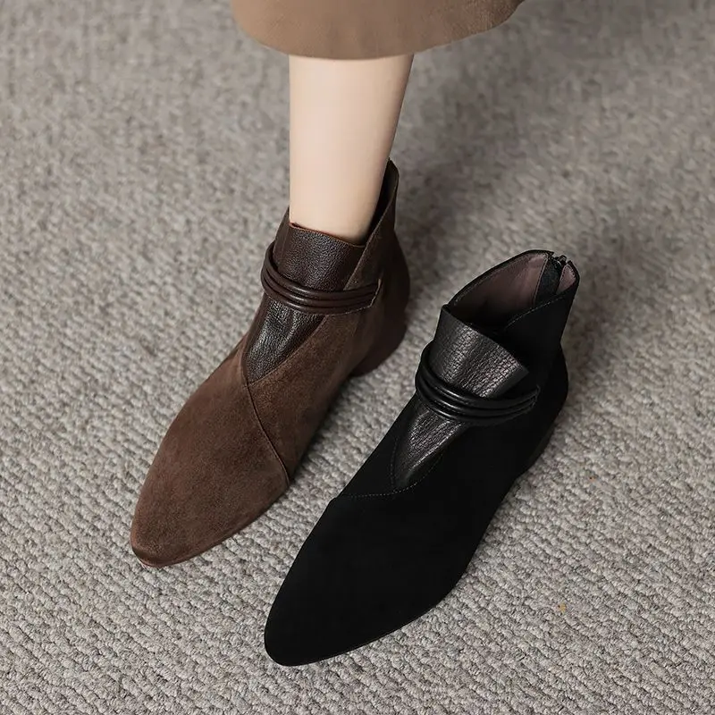 

Ботильоны на массивном каблуке в стиле ретро, элегантные ботильоны на низком каблуке для женщин, популярная дизайнерская обувь, роскошные женские короткие туфли