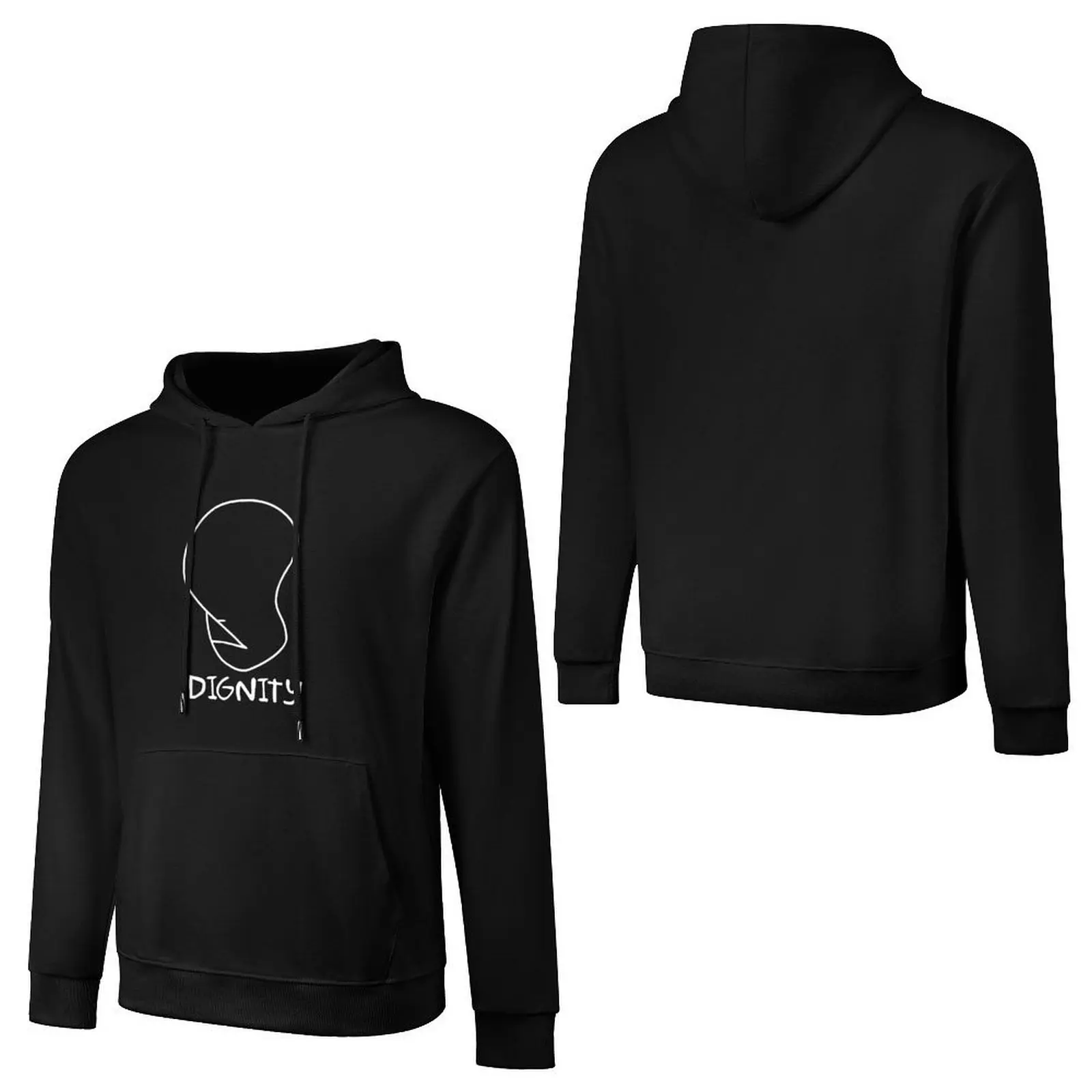 Dignity - Black Pullover Hoodie graphic t shirts men aesthetic clothing men's autumn clothes new hooded tee